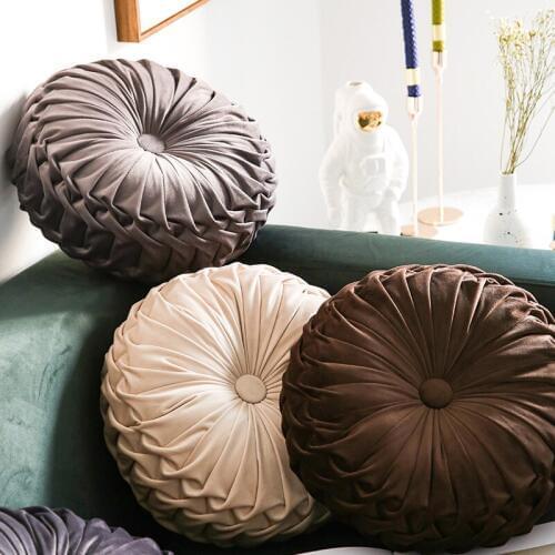 Court pumpkin And Flannel Art Futon Thickening Soft Thick Pure Colorful Decorative Office Chair Pad Round Pillow Sofa Seat Yoga