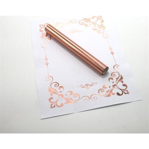 Rose Gold 5M X 1 Roll Hot Stamping Foil Paper Gold Foil Foil by Laser Printer and Laminator Toner Reactive Foil,Foil Paper