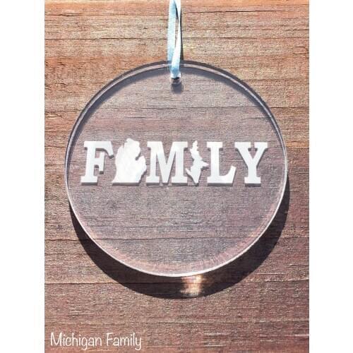 Family Themed Christmas Ornaments Personalized Clear Glass Gifts Ornaments
