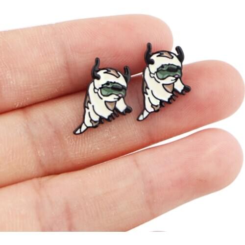 DZ966 Anime Avatar The Last Airbender Ear Stud Kids Cute Earrings for Womens Enamel Jewelry Gifts Girls Prevent Allergy