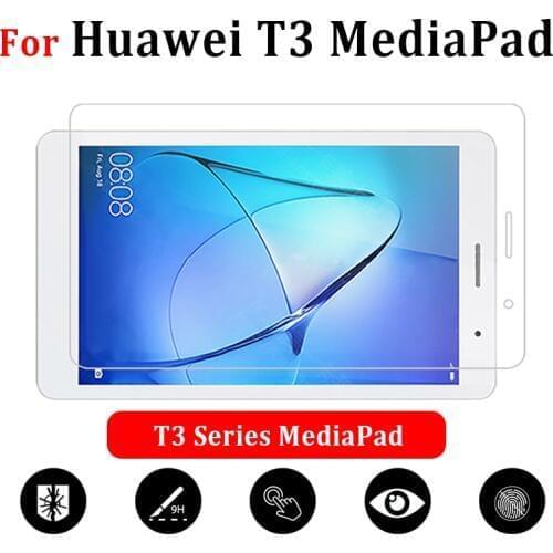 On The Tablet Glass For Huawei Mediapad T3 7 8 9.6 inch T 3 3T screen protector 7.0 8.0 Huwei Tempered Protective Protect Glas