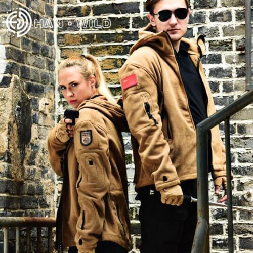 Sharkskin Softshell Tactical Hunting Jacket Men Sport Hooded Jacket Polar Fleece Windproof Hiking Camping Windbreaker