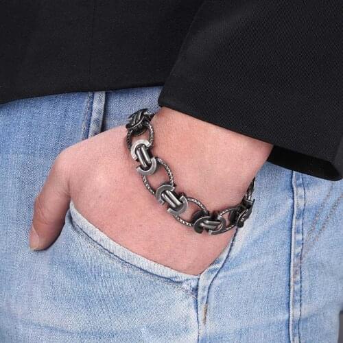 Vintage Punk Bracelet For Men Stainless Steel Fashion Jewelry Hippop Street Culture GS0120