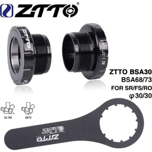 ZTTO new MTB Road bike External Bearing Bottom Brackets TOOL BSA30 BB68 BSA 68 73 For BB Rotor Raceface SLK BB386 30mm Crankset