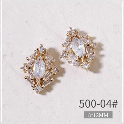 10pcs Luxury rhombus zircon crystals rhinestones nail art decorations jewelry nails accessories decor decoration charms supplies