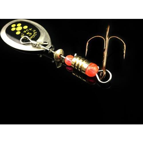 5Pcs 6CM Metal Spinner Fishing Bait Spoon 2.2g Fishing lure Silver Color Retail Box Catfish Bass Lures 360 Rotation