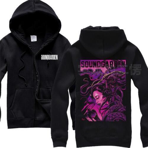 8 designs Zipper Sweatshirt Soundgarden Rock hoodies shell jacket rocker brand punk heavy metal sudadera Outerwear tracksuit