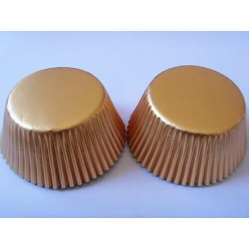 Free Drop Shipping 100pcs Dark Blue/Purple/Green/Gold/Silver Foil Paper Cupcake Liners Pure Color Cup cake case Baking Cups