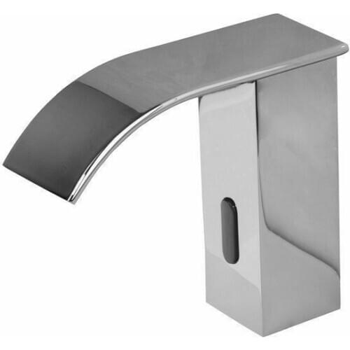 Free ship Single hole Chrome finish waterfall sensor bathroom sink Mixer faucet infrared tap deck mounted