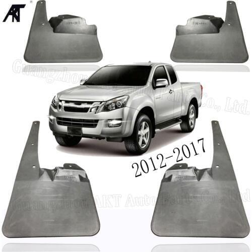 Car Mud Flaps For Isuzu D-MAX 2012-2017 4WD 4X4 Front+Rear Mudflaps Splash Guards Mud Flap Mudguards Fender Styling Set Molded