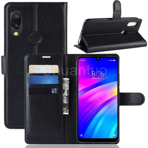 Book Style PU Leather Case Cover for Xiaomi Redmi 7 Flip Wallet Phone Bags Cases with Stand for Xiaomi Redmi Y3 6.26