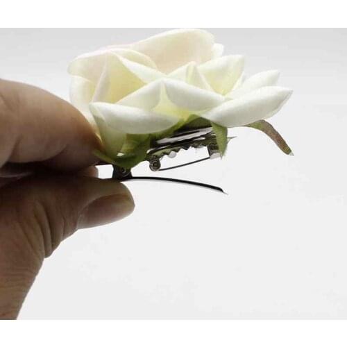 Flannel Rose Flower Hair Clip, Hair Clip, Wedding Hair Clip, Party Hair Clip, Rose Corsage, Photo Hair Accessories