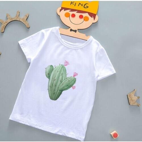 New Arrival Summer Baby Girl Clothes Cactus Kawaii Pig Cow Cowboy Fashion Boys T Shirt Unisex Shirt Kids Casual Round Neck Cute