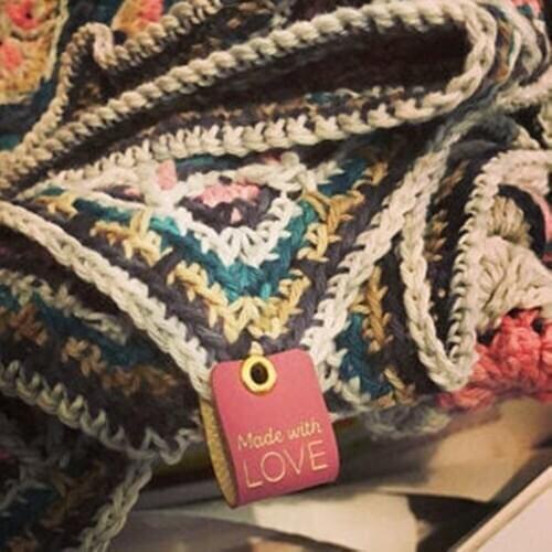 Personalize labels for knitting，Labels for Handmade Products，leather tags for crochet，Clothing Labels