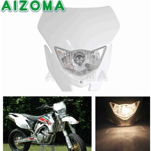 Mototcycle White Headlight Fairing 12V 35W Headlamp for Honda Yamaha CRF CRM WR YZ TTR 110 125 250 250F 250R 250X 450F 426F