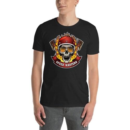 Speed Masters - Biker Skull Bike Engine Race Motorcycle Mens T-Shirt. Summer Cotton Short Sleeve O-Neck Unisex T Shirt New S-3XL