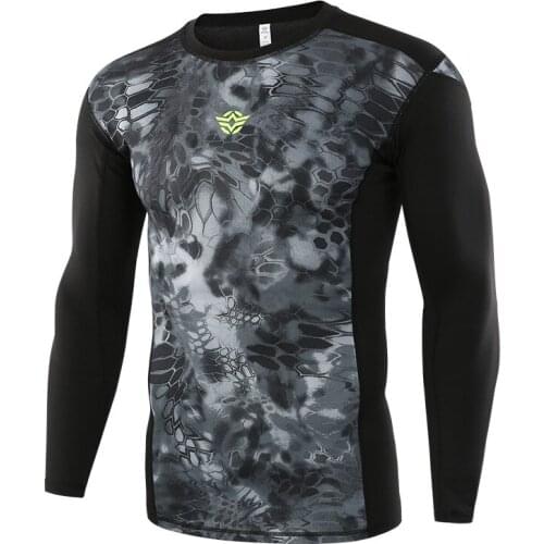 Brand Clothing New Autumn Spring Men Long Sleeve Tactical Camouflage T-shirt camisa masculina Quick Dry Military Army shirt tops