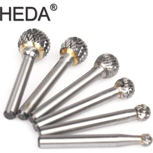 6-16mm DX-Series Tungsten Carbide Burr Bit YG8 Alloy Rotary File Set Engraving Heads Hand Tools For Grinding Metal Wood Carving