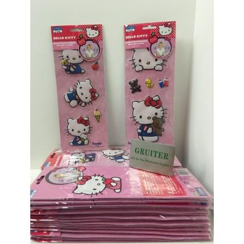 GRUITER 3D Cartoon Stickers For Cups Phone Window Door Decoration Stickers Waterproof Switch Computer Decor Sticker 2 Sheets