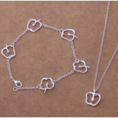 Wholesale High quality silver plated Fashion jewelry bracelet Necklace WT-107