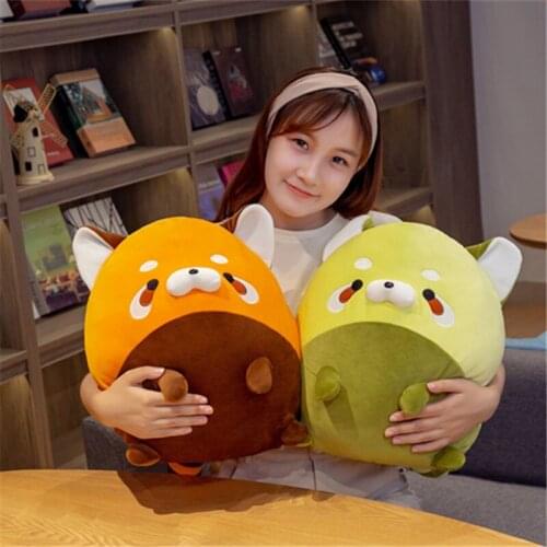 Cartoon raccoon chubby series forest animal plush toy pillow doll fabric soft and comfortable feather cotton home decoration gif