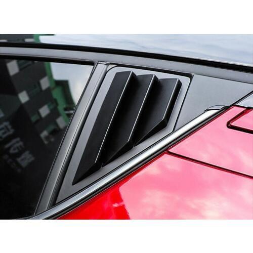 Fit For Toyota C-HR 2016 2017 2018 2019 ABS Matte Black Rear Window Shutter Cover Trim 2pcs