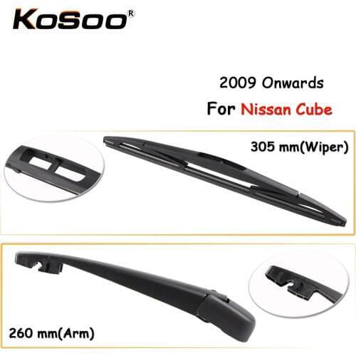 KOSOO Auto Rear Car Wiper Blade For Nissan Cube,305mm 2009 Onwards Rear Window Windshield Wiper Blades Arm,Car Accessories