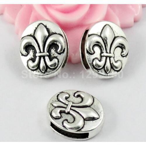 20pcs Silver Tone Anchor Slider for Bracelet Necklace Cord Beads Watch Chain Beads DIY Making Accessory 16x13mm Hole:10x2mm