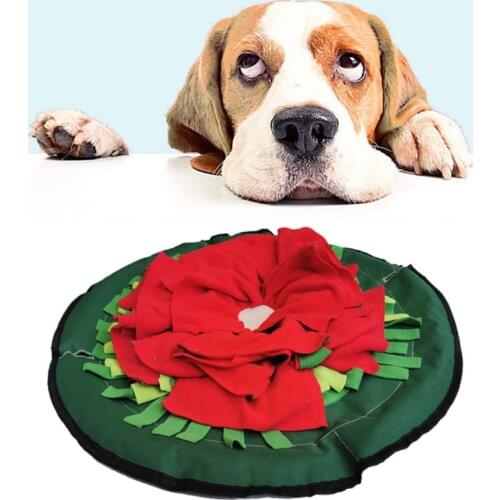 Pet Dog Snuffle Mat Sniffing Pad IQ Foraging Skills Training Treat Slow Feeding Mat Puzzle Toys for Puppy Medium Large Dogs C42