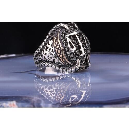 Justice Signet Ring, Justice Scale Ring, 925 Sterling Silver Mens Ring Claw with Justice Scale Motif, handmade Ring Collection