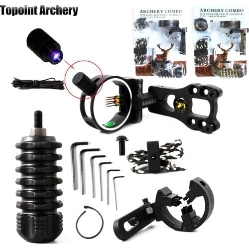 Archery Hunting 5pin Bow Sight Slings Arrow Rest Bow Stabilizer Peep Sight Compound Bow kit Compound Bow Accessories Set
