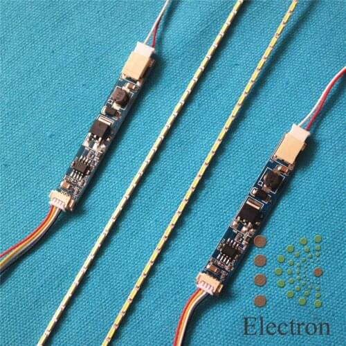 17 inch wide 380x2.0mm LCD Laptop Dimable LED Backlight Lamps Adjustable Update Kit Strip+Board 9-25V Input 2sets