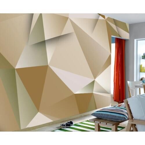 3D abstract geometric living room background wall beautiful scenery wallpapers