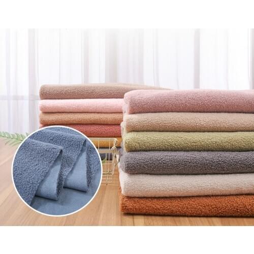 50x160cm High Quality Vicuna Fabric Faux Suede in one Fabric Solid Color Sewing Patchwork Fabric DIY Material For Winter Coat