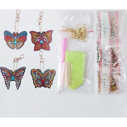 5D diamond painting cute animal DIY keychain diamond bag pendant jewelry mosaic home decoration pattern handmade new year