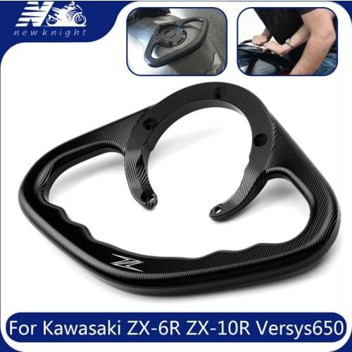 For Kawasaki ZX-6R10R ZZR1400 Versys650 1000 Motorcycle CNC Aluminum Passenger Handgrips Hand Grip Tank Grab Bar Handles Armrest