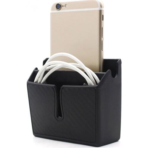 Auto Storage Box Car Mobile Phone Holder Bag Multi-use Automobile Hanging Box Car Styling Black