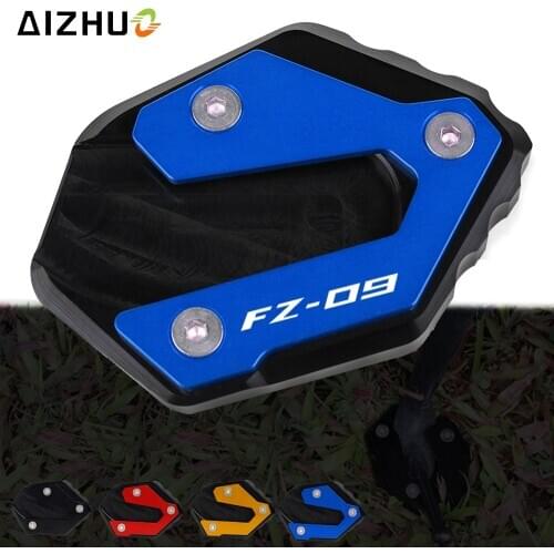 FZ-09 Motorcycle CNC Foot Side Stands Enlarge Extension Support Plate Stand FOR YAMAHA MT-09 MT 09 MT09 Tracer FZ09 2013-2021