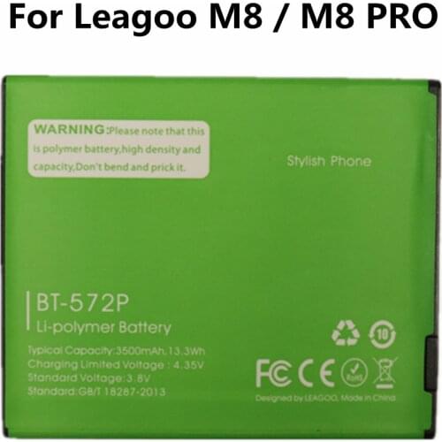 BT-572P 3500mAh Battery For Leagoo M8 / M8 Pro BT572P High Quality Phone Bateria