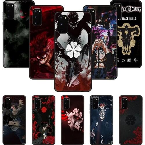 Phone Case For SamSung Galaxy S Note 10 20 7 6 9 8 Plus Edge E Ultra Lite Black Cover Waterproof 3D Prime Anime Black Clover