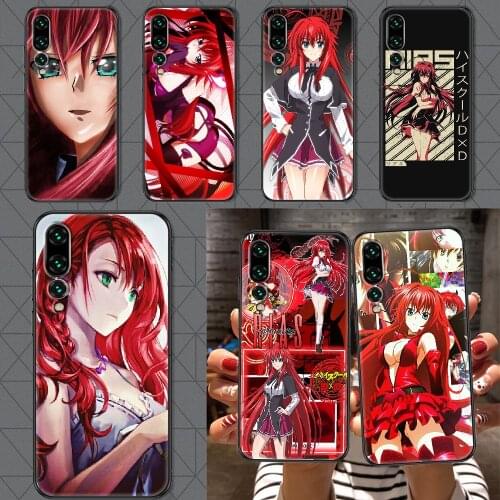 Rias Gremory High School DxD Phone case For Huawei P Mate P10 P20 P30 P40 10 20 Smart Z Pro Lite 2019 black trend waterproof
