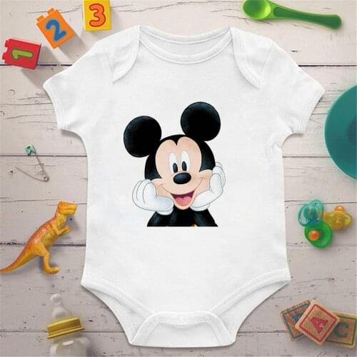 Baby Rompers Short Sleeve Jumpsuit Mickey Newborn Clothes Summer Pajamas Baby Girl Boys Clothes Infantil Toddler Costumes 0-24M
