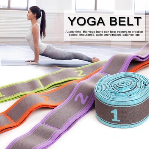 Yoga Elastic Belts Adjustable Exercise Stretch Strap Fitness Elastic Yoga Belt Waist Leg Resistance Gym Rope On For Beginner