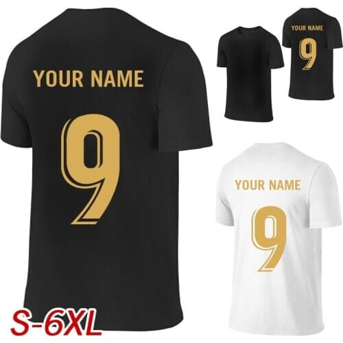 Customized Name shirts Football Culture T-shirt Number Jersey FC 100% Cotton Short Sleeve Personalized Tee
