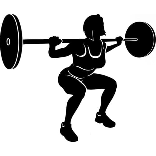 Interesting Fitness Exercise Weightlifting Car Sticker Pvc Fashion Auto Window Accessories Waterproof Decal Decorate 12cm*15cm