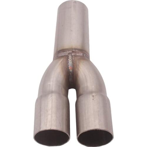 Stainless Steel Exhaust Merge Collector Dual 'Y' Collector 2-1 1 1/2' Inlet Id 1.75' Outlet Od