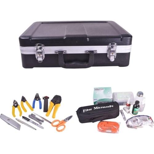 [SOFTEL]34PCS fiber cable termination kit,optical fiber tool box,indoor fiber optic terminal box