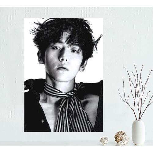Nice EXO Baekhyun Poster Custom Canvas Poster Art Home Decoration Cloth Fabric Wall Poster Print Silk Fabric