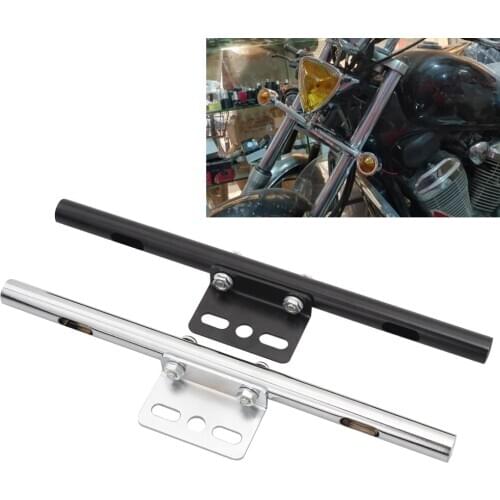 Motrocycle Chrome Short Mount Turn Signal Light Tube Bar Bracket fit for Honda kawasaki yamaha Suzuki Harley bikes Touring