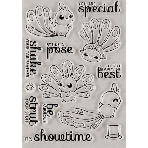 Little Peacock Stamps Clear Scrapbooking Stamps for Card Making Accessories